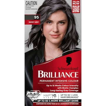 Schwarzkopf Brilliance 95 Smoky Grey Permanent Hair Dye each