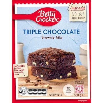 Betty Crocker Triple Chocolate Brownie Mix 500g