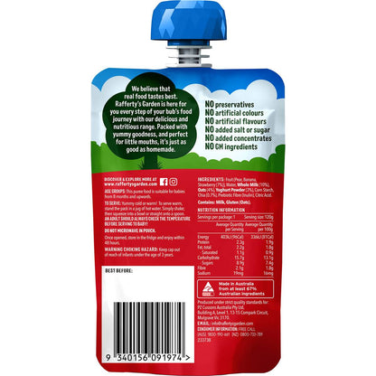 Rafferty's Garden Strawberry & Chia Yoghurt Brekkie Baby Food 8+ Months 120g