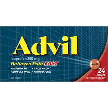 Advil Tablets 200mg Ibuprofen Pain & Fever Relief 24 Pack