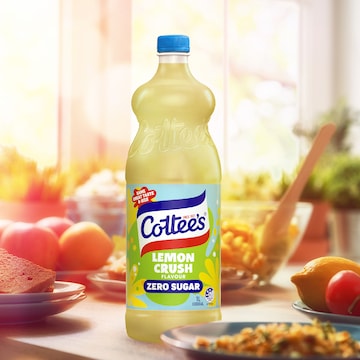 Cottee's Zero Sugar Lemon Cordial Lemon Crush Sugar Free 1L