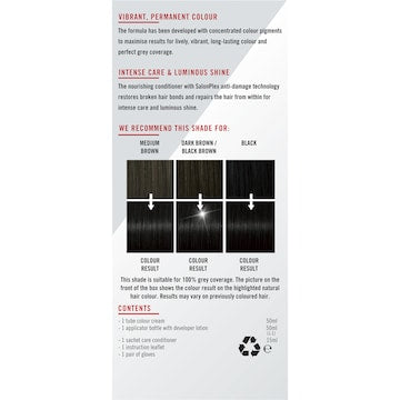 Schwarzkopf Live 1-0 Black Permanent Hair Dye each