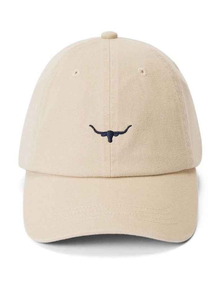 Mini Longhorn Twill Cap in Ecru