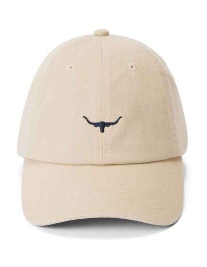 Mini Longhorn Twill Cap in Ecru