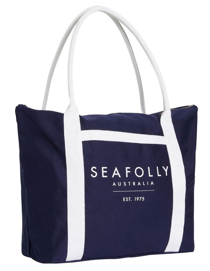 Canvas Tote Bag in Navy