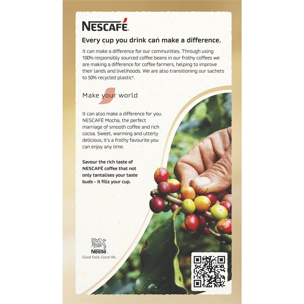 Nescafe Mocha Coffee Sachets 10 Pack