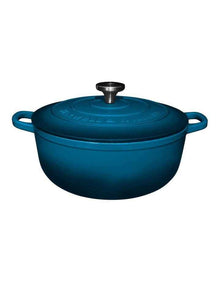 Cast Iron Round Casserole 28cm/6.2L in Midnight Blue