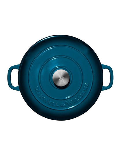 Cast Iron Round Casserole 28cm/6.2L in Midnight Blue
