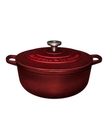 Cast Iron Round Casserole 28cm/6.2L in Merlot