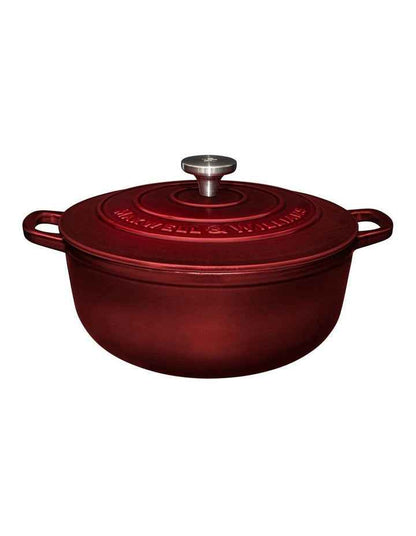 Cast Iron Round Casserole 28cm/6.2L in Merlot