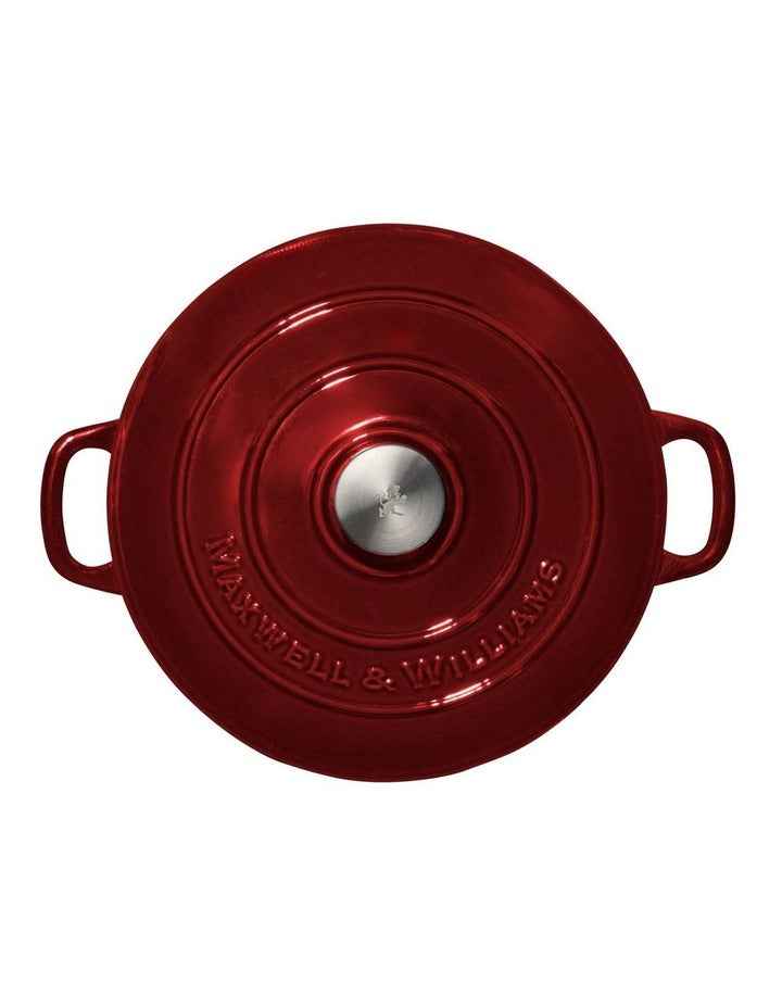 Cast Iron Round Casserole 28cm/6.2L in Merlot
