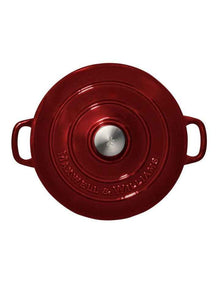 Cast Iron Round Casserole 28cm/6.2L in Merlot