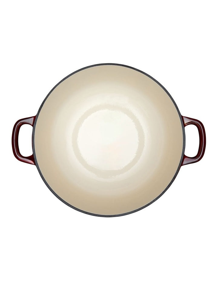 Cast Iron Round Casserole 28cm/6.2L in Merlot