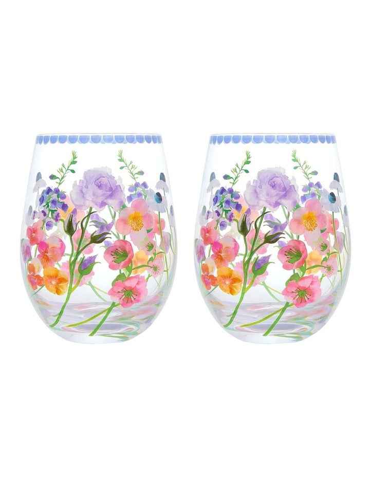 Affection Stemless Glass 550ml Set of 2 Gift Boxed in Multi