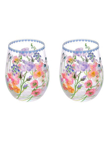 Affection Stemless Glass 550ml Set of 2 Gift Boxed in Multi