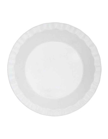 Blooms Fluted Pie Dish 21.5x4cm Gift Boxed in White