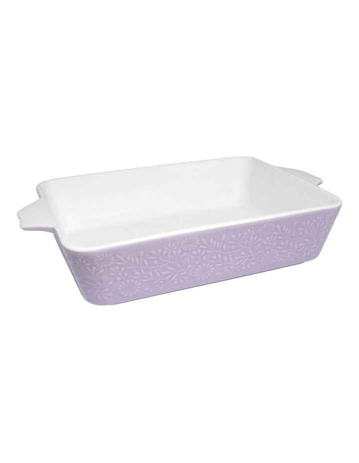 Blooms Rectangular Baker 27x19.5x6.5cm Gift Boxed in Lilac