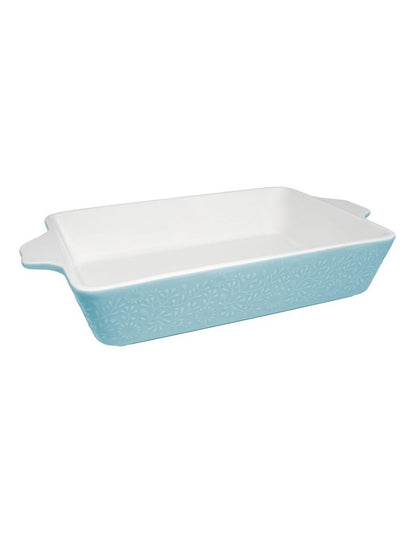 Blooms Rectangular Baker 32x22.5x6.5cm Gift Boxed in Blue