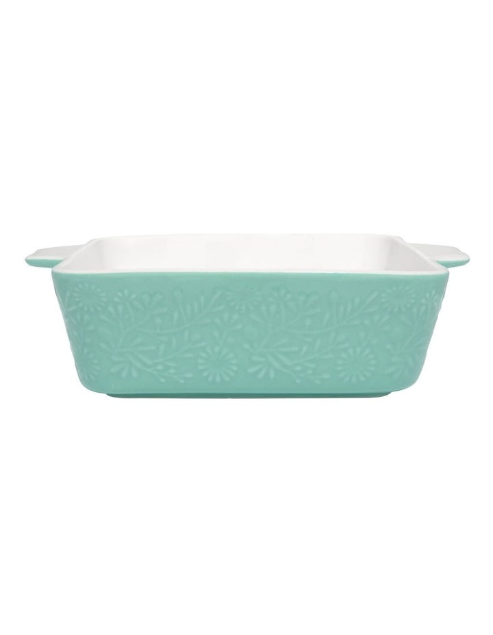 Blooms Square Baker 19x6.5cm Gift Boxed in Green