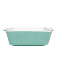 Blooms Square Baker 19x6.5cm Gift Boxed in Green