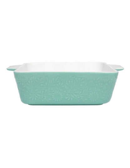 Blooms Square Baker 19x6.5cm Gift Boxed in Green