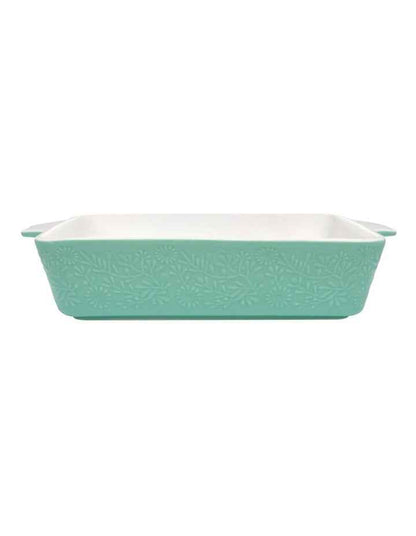 Blooms Rectangular Baker 27x19.5x6.5cm Gift Boxed in Green