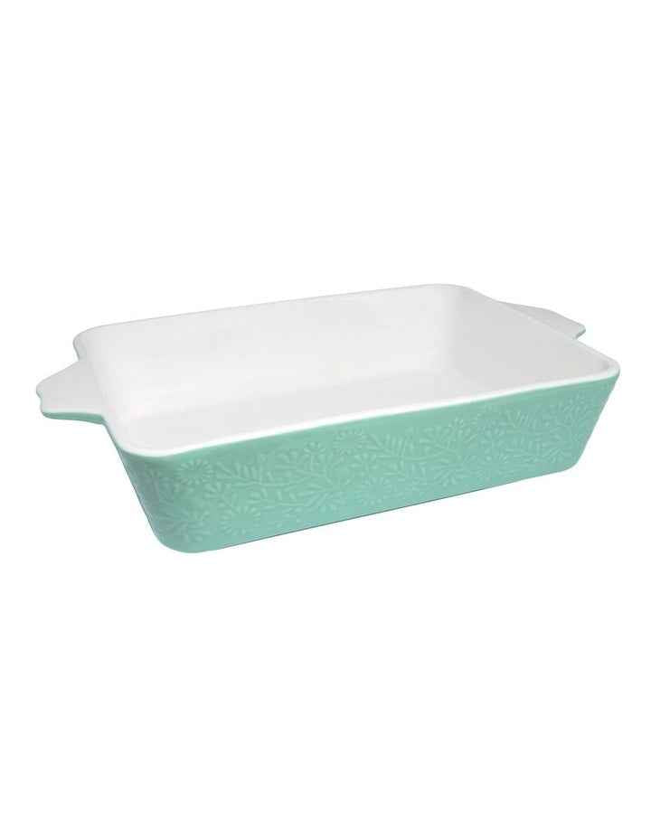 Blooms Rectangular Baker 27x19.5x6.5cm Gift Boxed in Green