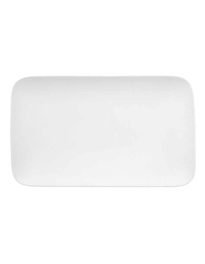 Cashmere Rectangular Platter 31x19cm Gift Boxed in White