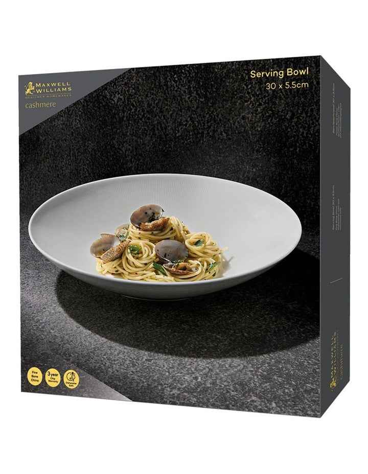 Cashmere Serving Bowl 30x5.5cm Gift Boxed in White