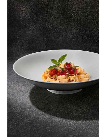Cashmere Footed Serving Bowl 31x8cm Gift Boxed in White