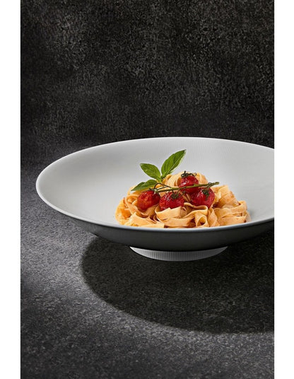 Cashmere Footed Serving Bowl 31x8cm Gift Boxed in White