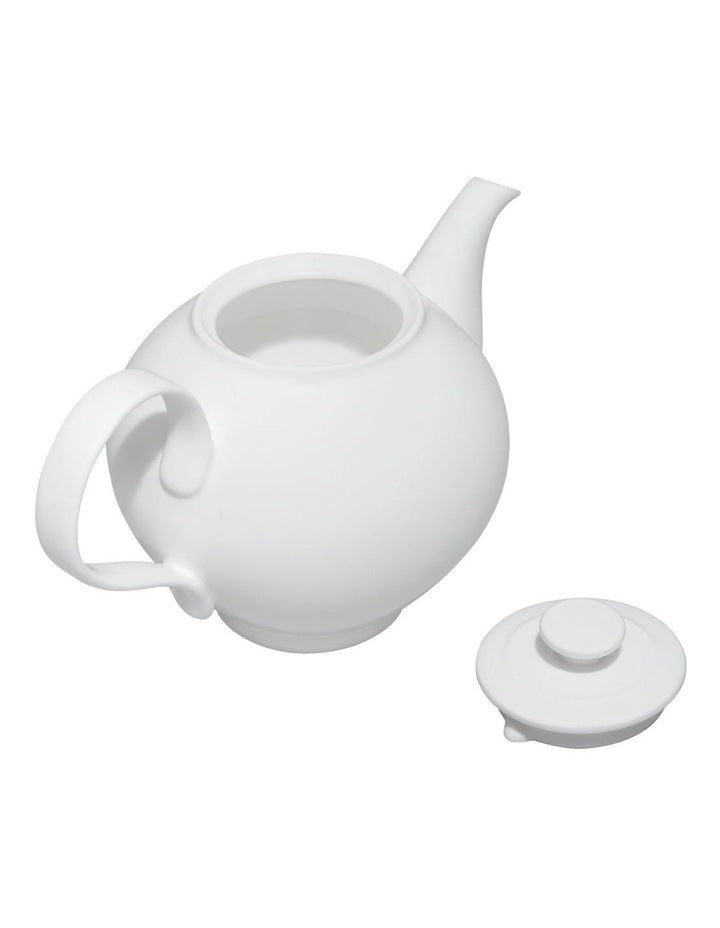 Cashmere Round Teapot 1L Gift Boxed in White