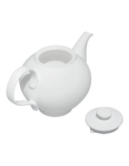 Cashmere Round Teapot 1L Gift Boxed in White