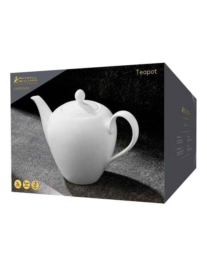 Cashmere Tall Teapot 1L Gift Boxed in White