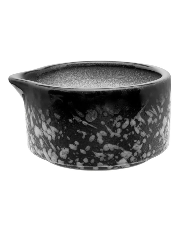 Caviar Granite Sauce Dish/Pourer 80ml in Black/White