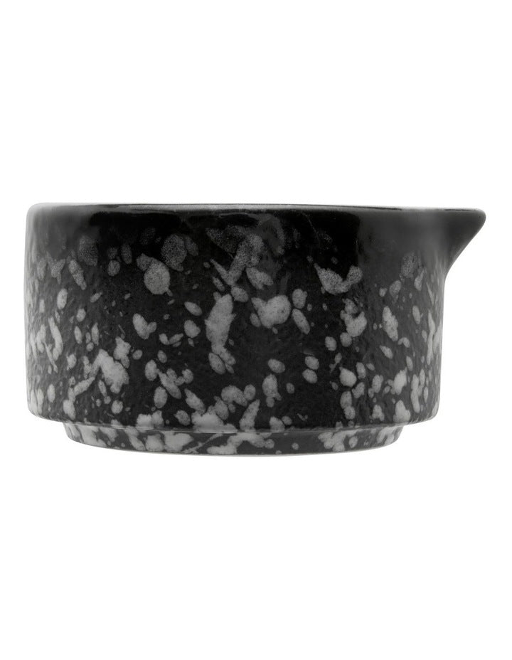 Caviar Granite Sauce Dish/Pourer 80ml in Black/White