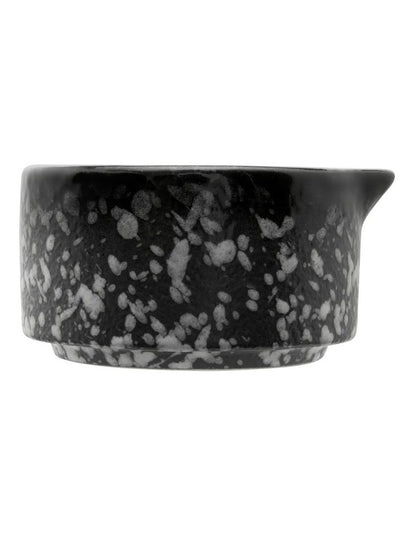 Caviar Granite Sauce Dish/Pourer 80ml in Black/White