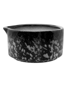 Caviar Granite Sauce Dish/Pourer 130ml in Black/White