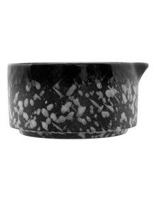 Caviar Granite Sauce Dish/Pourer 130ml in Black/White