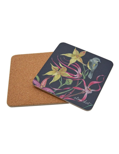 Eloise Short Lyric Cork Back Coaster 10.5cm Set of 4 Gift Boxed Assorted in Multi