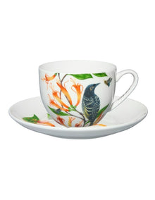 Eloise Short Lyric Cup & Saucer 240ML Regent Honeyeater Gift Boxed in White