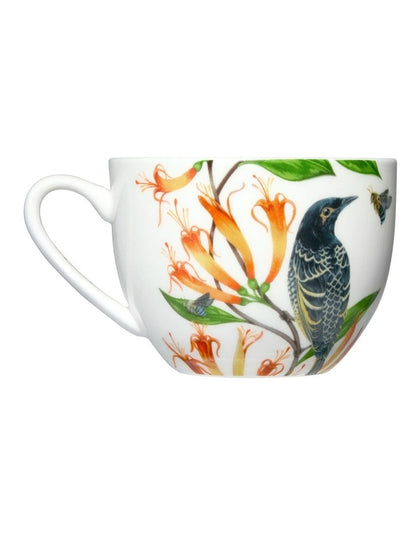 Eloise Short Lyric Cup & Saucer 240ML Regent Honeyeater Gift Boxed in White
