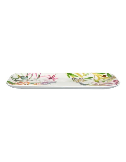 Eloise Short Lyric Rectangular Platter 29x15cm Butterflies Gift Boxed in White