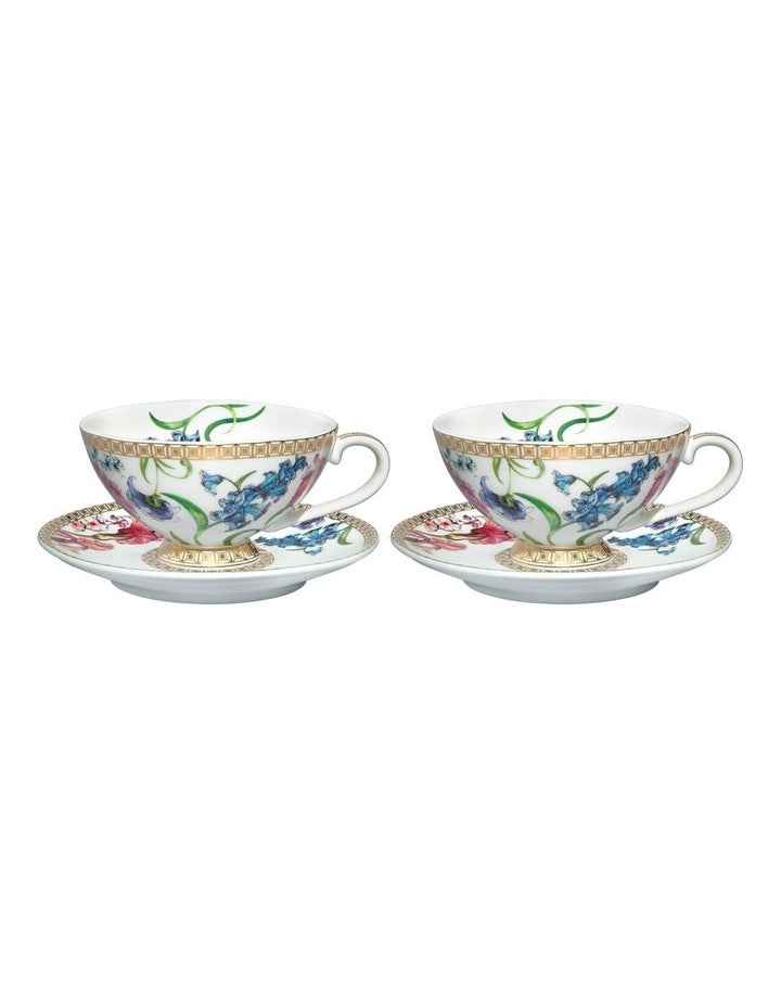 Estelle Michaelides Mystique Demi Cup & Saucer 90ml Set of 2 Gift Boxed in Multi