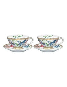 Estelle Michaelides Mystique Demi Cup & Saucer 90ml Set of 2 Gift Boxed in Multi
