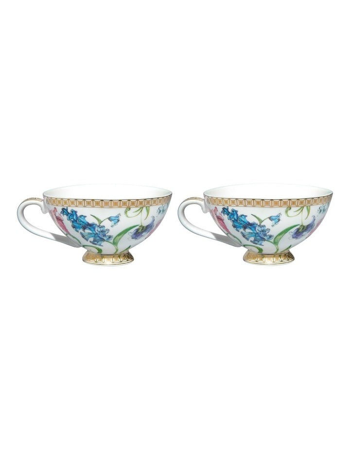 Estelle Michaelides Mystique Demi Cup & Saucer 90ml Set of 2 Gift Boxed in Multi