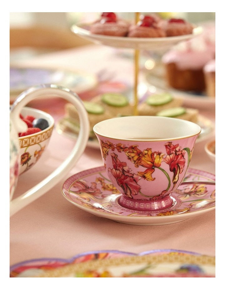 Estelle Michaelides Mystique Tall Cup & Saucer 230ml Set of 4 Assorted Gift Boxed in Multi