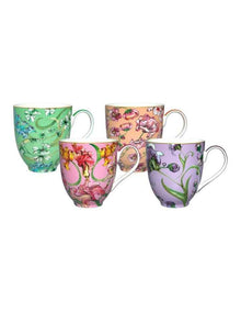 Estelle Michaelides Mystique Coupe Mug 400ml Set of 4 Assorted Gift Boxed in Multi