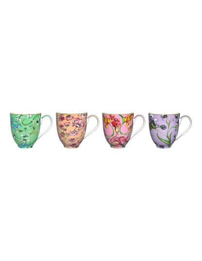 Estelle Michaelides Mystique Coupe Mug 400ml Set of 4 Assorted Gift Boxed in Multi