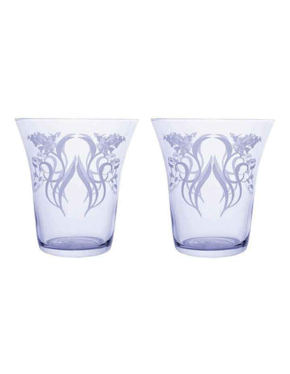 Estelle Michaelides Mystique Stemless Glass 470ml Set of 2 Gift Boxed in Violet